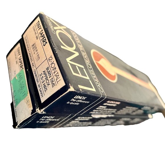 Lot of 2 Vintage Lenox  Hand Dipped Tiny Tapers Candles 1978 Brown Red - Picture 4 of 4